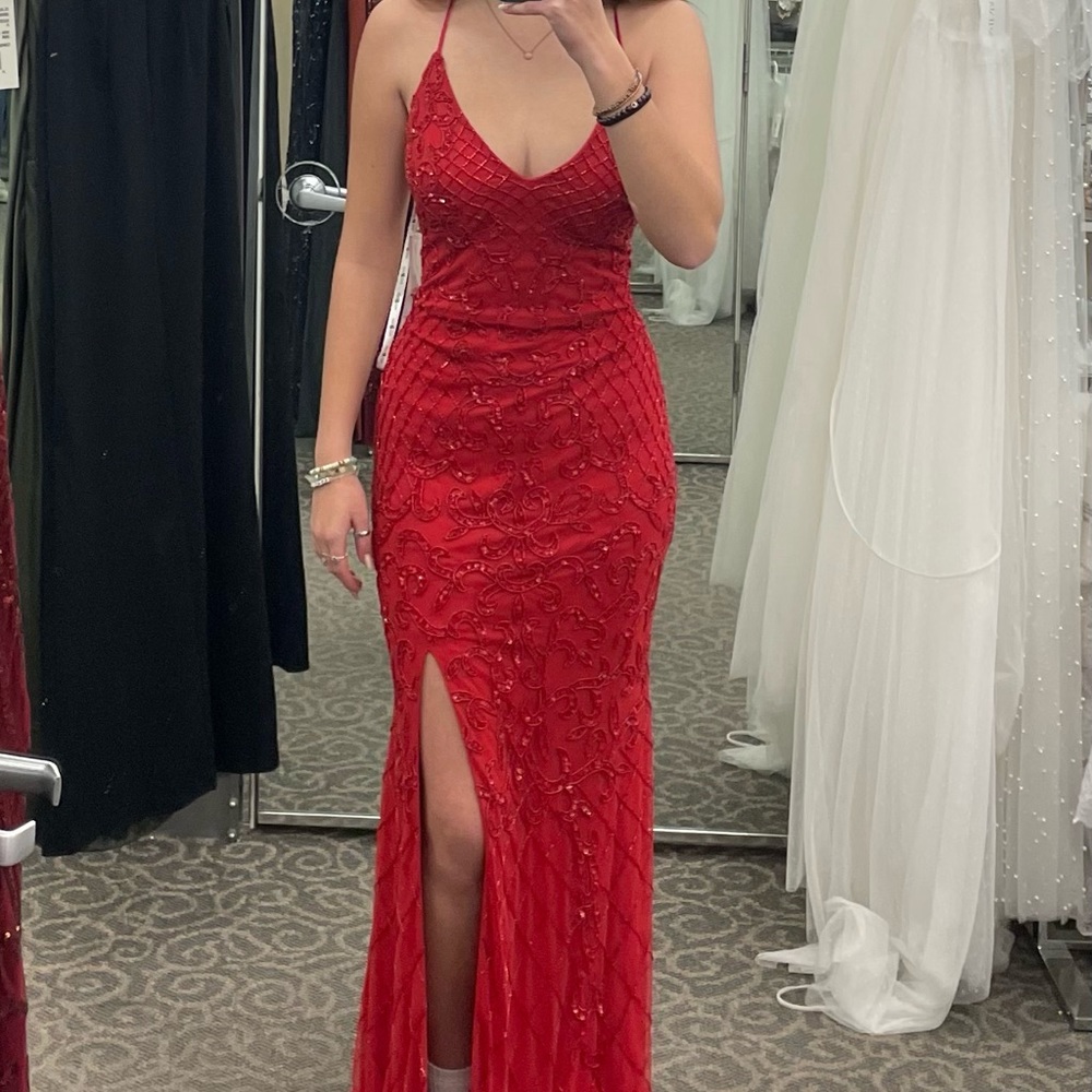 Red Jules & Cleo gown